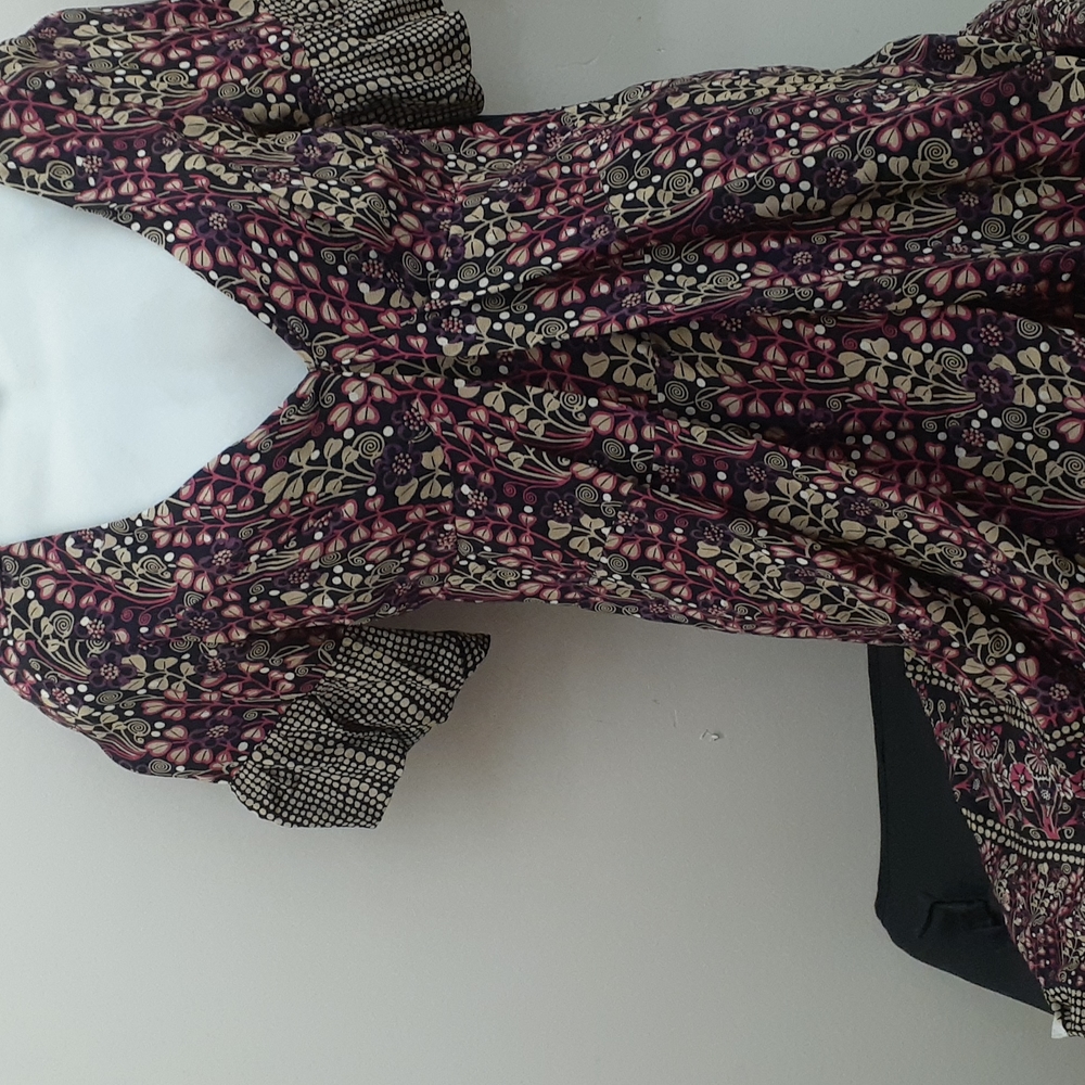 Max & Co by MaxMara Italian 100% Silk floral V-neck Dress size 6